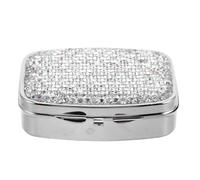HAKIDZEL Portable Medicine Case, Bling Pill Box with Waterproof Design, Mini Organizer for Fish Oils and Daily Vitamins, Suitable for Travel and Everyday Use