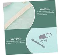 HAKIDZEL Portable Mini Medication Storage Bag Oxford Cloth Travel Nursing Pouch Tear Resistant Small Medicine Organizer for Hiking Camping Office Use