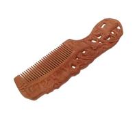 HAKIDZEL Portable Peach Wood Hair Comb with Meridian Massage Function, Brown Hairdressing Tool for Improving and Deform Resistance, for Personal Hair Care