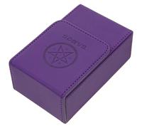 HAKIDZEL Portable Tarot Card Organizer Box with Magnetic Closure PU Leather 7.5X5X2Inch Card Case for Beginners and Tabletop Games