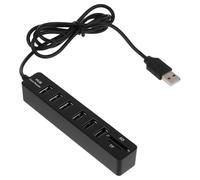 HAKIDZEL Portable Wear-resistant Abs Material with Data Hub 6 Multi-function Ports Usb2.0 USB Splitter, Practical for Laptop and Office Expansion