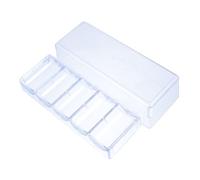 HAKIDZEL Pp Organizer Case Mahjong Chips Storage Organizer with Leakproof Cover Five Grid Design Large Capacity Can Put 100 Chips Classified Placement Easy to Open for Games
