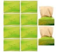 HAKIDZEL Practical Napkins Light Yellow Bamboo Pulp Paper 10 Packs Paper Tissue Facial Tissues for Bar and Restaurant Use Outdoor Travel