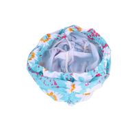 HAKIDZEL Printed Blue Swimming Cap for Women with Ear Cover Widen Design, Elastic Nylon Material, Unique Pattern Stylish Swim Accessory for Water Sports and Wild Swimming
