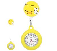 HAKIDZEL Professional Nurse Clip-on Lapel Watch with Cartoon Appearance Design, Zinc Alloy Material, Easy to Wear and Stylish, for Healthcare Workers