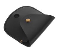 HAKIDZEL Pu Leather Pocket Watch Case with Attached Chain, Vintage Style Storage Bag for Outdoor Use, Fine Workmanship, Black Portable Pouch Holder for Waist Carry