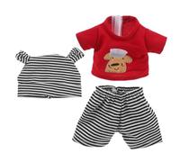 HAKIDZEL Reborn Doll Clothes Soft Striped Dog Pattern Hat and Pants for Newborn Dolls Gender-inclusive Outfits for Boys and Lightweight and Easy to Handle Accessories for Pretend Play