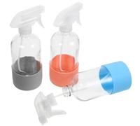 HAKIDZEL Refillable Glass Spray Bottles Sturdy and Not Easily Broken 3pcs 500ml with Non- Silicone Base Empty Spray Bottles for Home Use
