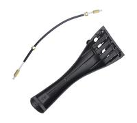 HAKIDZEL Replacement Violin Tailpiece Bridge Easy to Tune with 4 Fine Tuners Made of Sturdy Aluminum Alloy and Tailgut Wire Ready to Use for 3/4 4/4 Violins