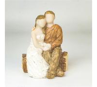 HAKIDZEL Resin Couple Figurine Cake Decorative Accessory Fine Workmanship for Valentines Day Cake Decoration and DIY Baking Lovely Embracing Sweet Love Topper