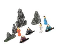 HAKIDZEL Resin Miniature Figurines Creative Mini Human Figures 10pcs with Ancient Charm Sturdy Micro Landscaping Decor with Cultural and Educational for Aquarium and Bonsai for Home Use