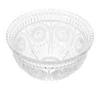 HAKIDZEL Retro Embossed Glass Dessert Bowl with Multi-Function Decorative Food Storage, for Serving Fruit and Desserts at Family Gatherings or Restaurants