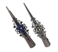 HAKIDZEL Retro Hair Clips for Home Use 2pcs Alloy Duckbill Hair Clamps with Stay in Place Feature and No Marks, Simple Appearance Design for Women and Professional Salon Supplies