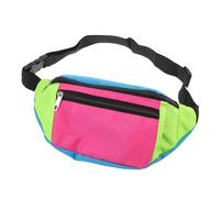 HAKIDZEL Retro Neon Belt Pouch with Adjustable Strap and Multiple Spacious Zip Compartments, Lightweight Polyester Thigh Bag for Handsfree Comfort, for Gym Sessions the Go