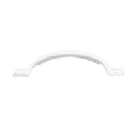 HAKIDZEL Retro Style Bow-Shaped Iron Drawer Pull Handle White Enamel Finish for Kitchen Cupboard and Closet Doors Slip-Resistant Curved Grip