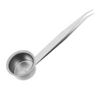 HAKIDZEL Reusable Tinplate Candle Snuffer Extinguisher Silver Colour with Flame Adjustment Handle, Heat-resistant and Prevents Wick Smoldering, Suitable for Scented and Jar Candles