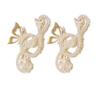 HAKIDZEL Rhinestone Music Note Hair Clips Portable and Versatile Use 2pcs for Women, Large Silver Alloy Hair Accessories with for Party and Prom Hairstyles