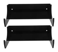 HAKIDZEL Rolling Pin Holders for Display and Organisation Black Wall Mount for 2pcs Acrylic , Sleek Modern Design , Reusable Horizontal Rolling Pin Organizer Rack Kitchen Storage