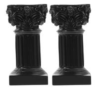 HAKIDZEL Roman Column Resin Candle Holders Resist Fading and Cracking Beautiful Appearance 2pcs Table Candle Holders for Home and Outdoor Decoration