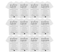 HAKIDZEL Shirt Care Instruction Cards, Fabric Labels for Clothes Washable, 300pcs Paper Laundry Labels with Writable Blank Reverse, Minimalist White Tags for Home Use and Garment Storage