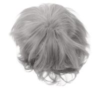 HAKIDZEL Short Grey Wig for Daily Wear and Special Events Elegant Chic Style with Realistic Appearance Heat Resistant High Temperature Fiber for Older White Women