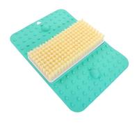 HAKIDZEL Shower Foot Scrubber Mat with Suction Cups and Exfoliating Brush for Dead Skin Removal, Compact Foot Massage Mat for Bathroom and Travel