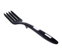 HAKIDZEL Silicone Cooking Fork Practical Heat Resistant Pasta Server Fork with Smooth Round Edges Simple Design Black Kitchen for Kitchen Use, Suitable for Restaurants and Camping