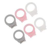 HAKIDZEL Silicone Finger Ring Toothbrush Set Soft Bristles Travel Toothbrush 6pcs with Ergonomic Grip and Compact Design for Hikers and Outdoor Use