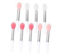 HAKIDZEL Silicone Lip Brush Lipstick Brush Applicator 9Pcs Portable Precise Application Cosmetic for Travel and Work Beginners and Experts