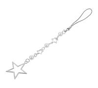 HAKIDZEL Silver Alloy Star Phone Charm Lanyard for Phone with Decorative Effect and Firm Attachment for Purse or Bag Present Option