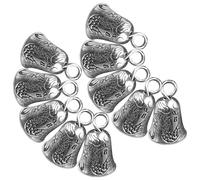 HAKIDZEL Silver Alloy Vintage Bell Pendants 30 Pieces for Festival Decorations and Wind Chimes at Home or School