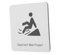 HAKIDZEL Slippery Floor Sign Plate with Adhesive Tape, Aluminium-plastic Panel, Waterproof and Easy Installation, Safety Warning for Homes and Multiple Environments, Wet Floor Caution