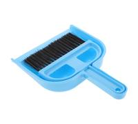 HAKIDZEL Small Handheld Broom and Dustpan Cleaning Tool for Reptile Tanks and Hamster Cages, Blue Plastic Mini Brush for Effective Removal of Debris and Waste in Home or Pet Store