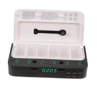 HAKIDZEL Smart Electronic Pill Organizer for Medicine Storage with LED Time Display Reminder, PC Material, Three Or Six Compartments Portable Alarm Box to Remind You to Take Medicine