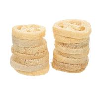 HAKIDZEL Soap Dish with Natural Loofah Scrubber 15pcs Set Eco-Friendly Soap Tray with Drainage Design for Bathroom Shower Use for Everyday Bath Random Color