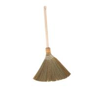 HAKIDZEL Soft Bristle Corn Broom 64cm Handcrafted Wooden Handle with Detachable Brush for Kitchen and Lobby Floor Sweeping