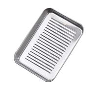 HAKIDZEL Stainless Steel Baking Tray Rectangle Pan for Pizza and Bread with Large Capacity, Reusable Oven-Safe Bakeware for Daily Kitchen Use and Homemade Pizza Lovers