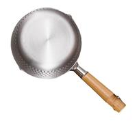 HAKIDZEL Stainless Steel Saucepan Hanging Ring Included with Wooden Handle, Practical Space-Saving Milk Pot Sturdy Kitchen Cookware for Coffee and Sauce for Everyday Use