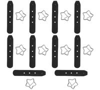 HAKIDZEL Star Trendy Buckles with 10pcs Metal Leather Black Shoe Pu and Fine Workmanship Decorative Shoe Accessories for Five-pointed Star Charms DIY Materials Hair