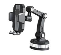 HAKIDZEL Sturdy Abs Mobile Phone Holder for Car with Large Suction Cup, Rotatable Design, Navigation Helper Suitable for Vehicle Use, Black Phone Bracket for Car Dashboard and Windscreen