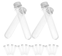 HAKIDZEL Test Tubes with Screw Caps Easy to Carry and Store Liquid 45ml 20pcs Pet Cylindrical Containers Suitable for Science Experiments and Hydroponic Plants