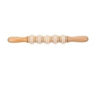 HAKIDZEL Therapy Massager Wooden Body Roller with Five Beads for Deep Tissue Muscle Relief and Home Use on Neck Legs and Back