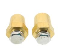 HAKIDZEL Threaded Brass Battery Terminal Extension Adapter Copper Material 1 Pair with Enhanced Conductivity and Versatility for Car Battery Suitable for Automotive Charging
