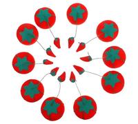 HAKIDZEL Tomato Sewing Pin Cushion 10Pcs PP Cotton Bulk Pack Secure Needle Storage for Stitch Sewing and Basket Use