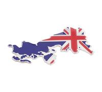 HAKIDZEL Unique British Flag Car Sticker with Aluminum Alloy Material and Stylish Flag Design, Enhances Aesthetic Appeal and Resistance to Fading, for Car Decoration and Modifications