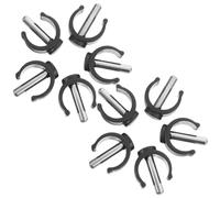 HAKIDZEL Universal Walker Parts 10Pcs Cshape Crutch Clips ABS Steel Sturdy Crutch Holder Easy Install Walker Clamp Accessories for Mobility Aid