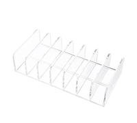 HAKIDZEL Vertical Makeup Organizer 7-compartment Cosmetic Rack for Eye Shadow and Lipstick Divided Design for Dressing Table Storage