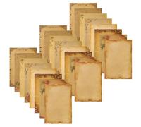 HAKIDZEL Vintage Letter Writing Paper Set 24pcs Thick Kraft Paper Smooth Writing Sheets for Leaving Messages and Copying Poems Retro Style Stationery for Friends Who to Write
