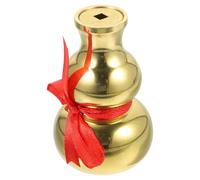 HAKIDZEL Vintage Miniature Flower Arrangement Vase Tiny Copper Gourd Vase Table Decoration Accessory Lightweight Practical for Office and Wedding Planning with Artistic Golden