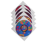 HAKIDZEL Vinyl Records PVC 5pcs Decor Wall Stickers with Self-Adhesive Design, Removable Retro Record-Themed Decals for Bedroom and Hallway, for Music and Enthusiasts